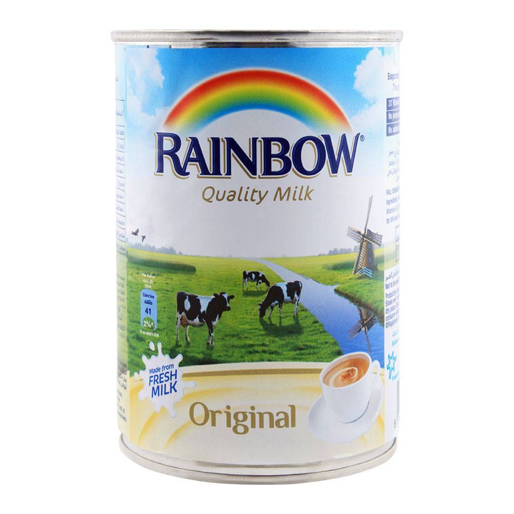 Rainbow Milk - Evaporated Milk - 385ml - Filled Tin - 48 pcs