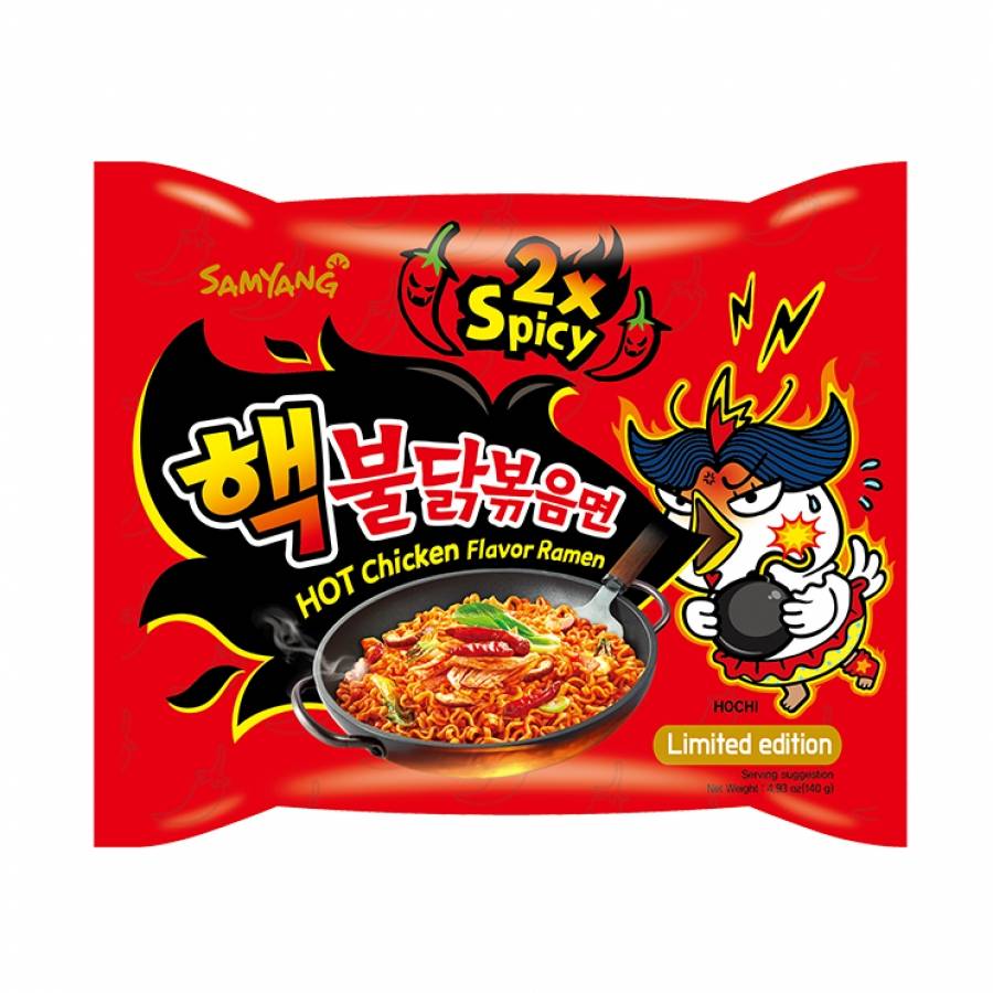 Samyang - Bulduk - Hot Chicken Ramen - 2X Spicy Noodle - 140G - Pack of 5