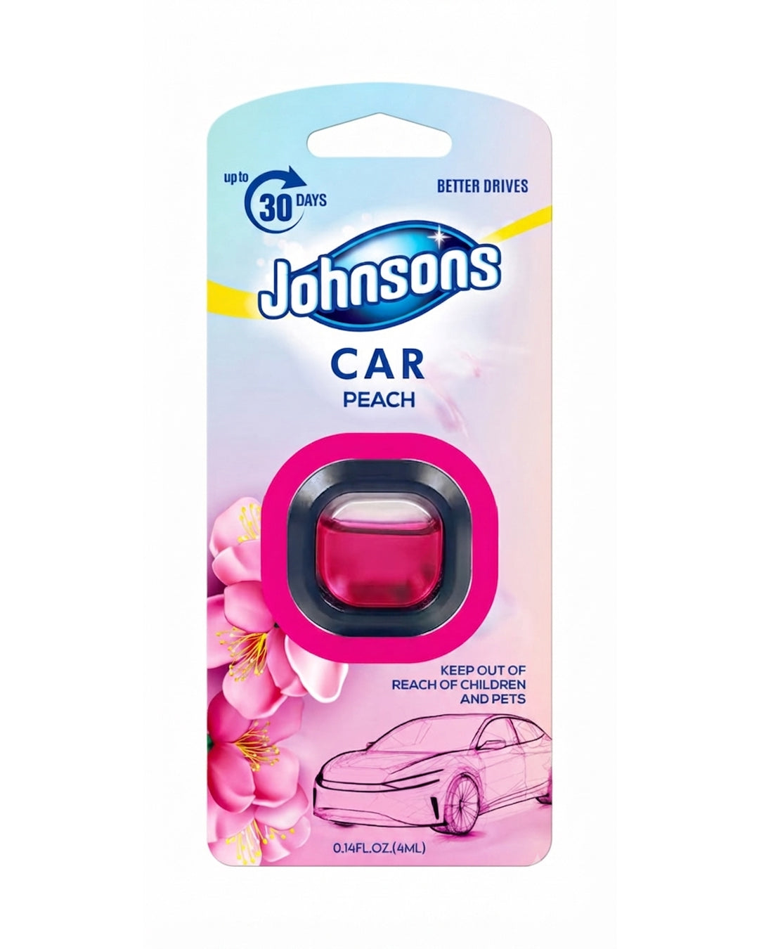 Johnsons Car Air Freshener - Peach (4ml)