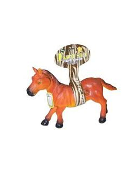 Soft Rubber Farm Horse Toy Set for Kids