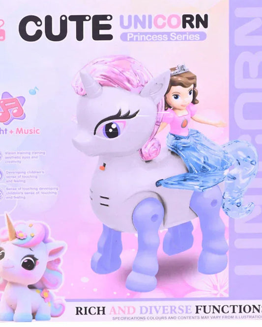 Cute Unicorn Princess Series Toy with Light & Music