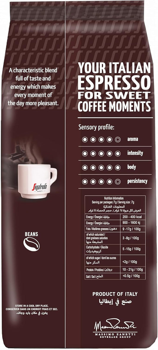 Segafredo Zanetti - Espresso Roma - Medium Roast - Whole Beans - 500g