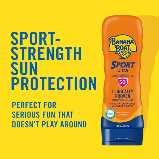 Banana Boat - Sun Screen Lotion - Ultra Sport Spf50+ - Clinically Proven - 8Oz/236Ml