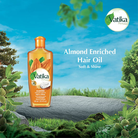 Dabur - Vatika - Naturals Enriched Hair Oil - Almond - 200 ML - 6 Bottles