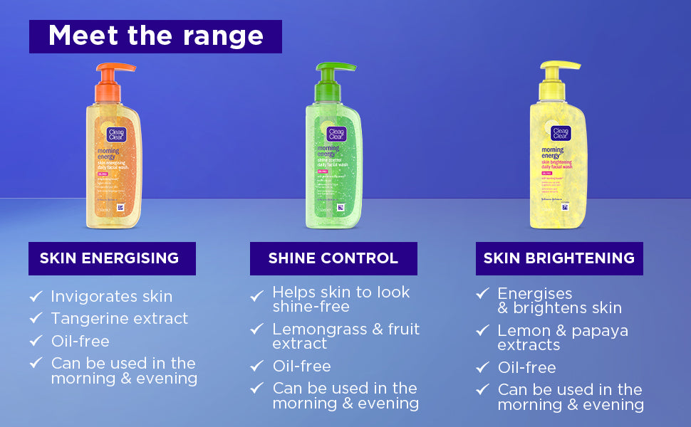 Clean & Clear - Morning Energy - Skin Brightening - Daily Facial Wash - Oil Free - 150ml