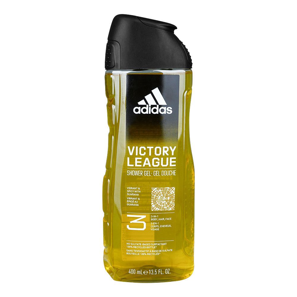 Adidas - Shower Gel - Victory League - Vibrant & Spicy With Guarana - 3in1 Body Hair & Face - 400ml