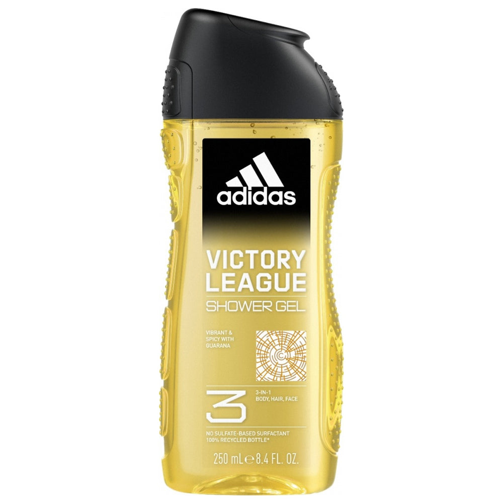 Adidas - Shower Gel - Victory League - Vibrant & Spicy With Guarana - 3in1 Body Hair & Face - 250ml