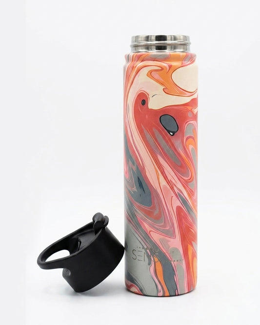 Abstract Marble Pattern Insulated Sports Water Bottle - 500ml