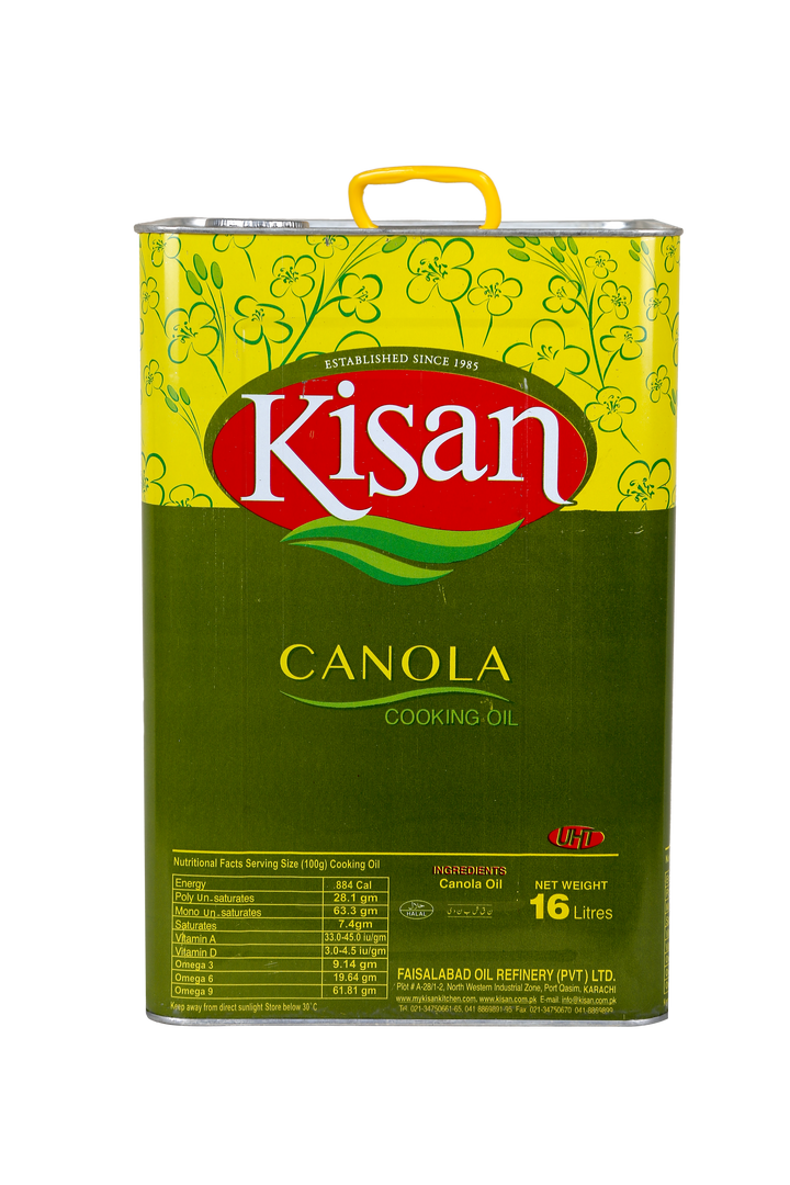Kisan - Canola Cooking Oil - 16 L - Tin
