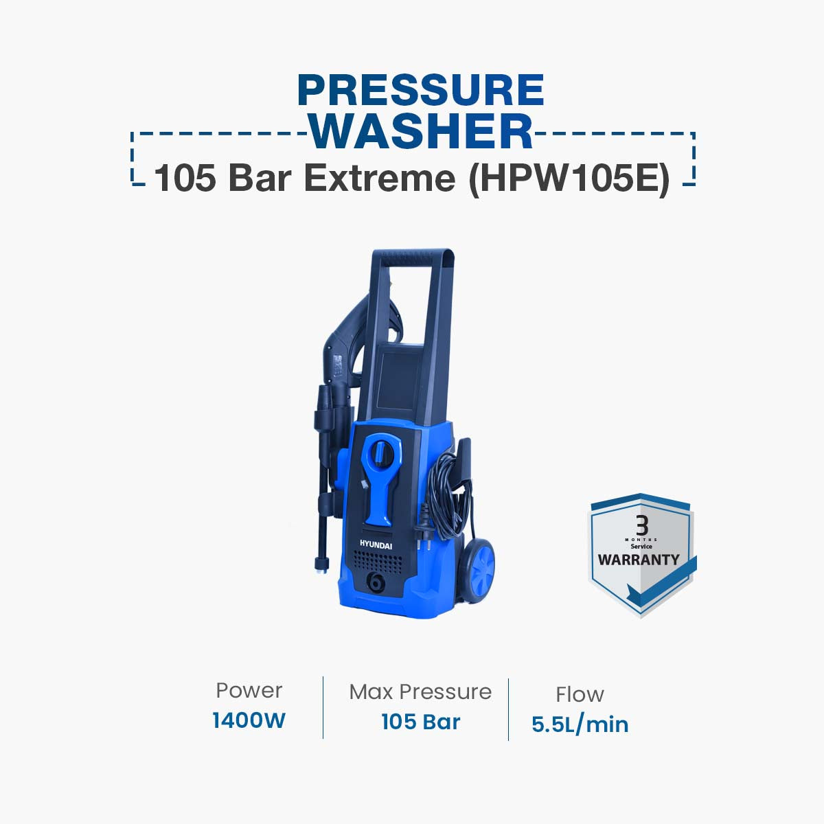Hyundai - Pressure Washer - HPW 105 E