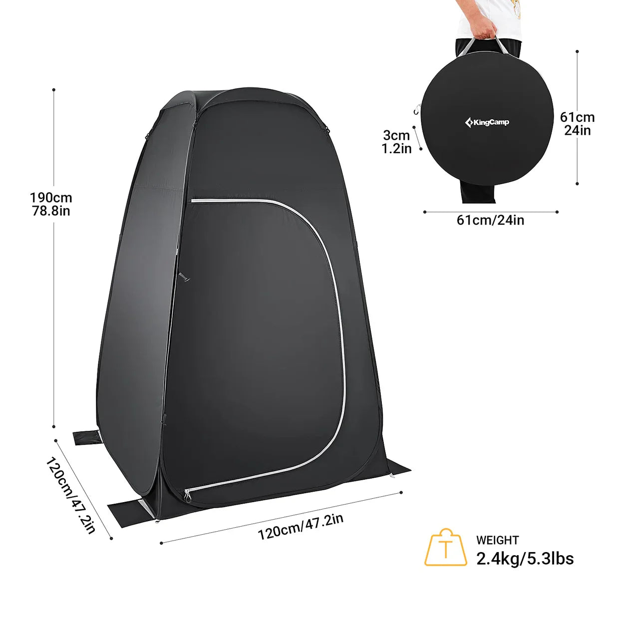 KingCamp - Changing Tent - Convenience