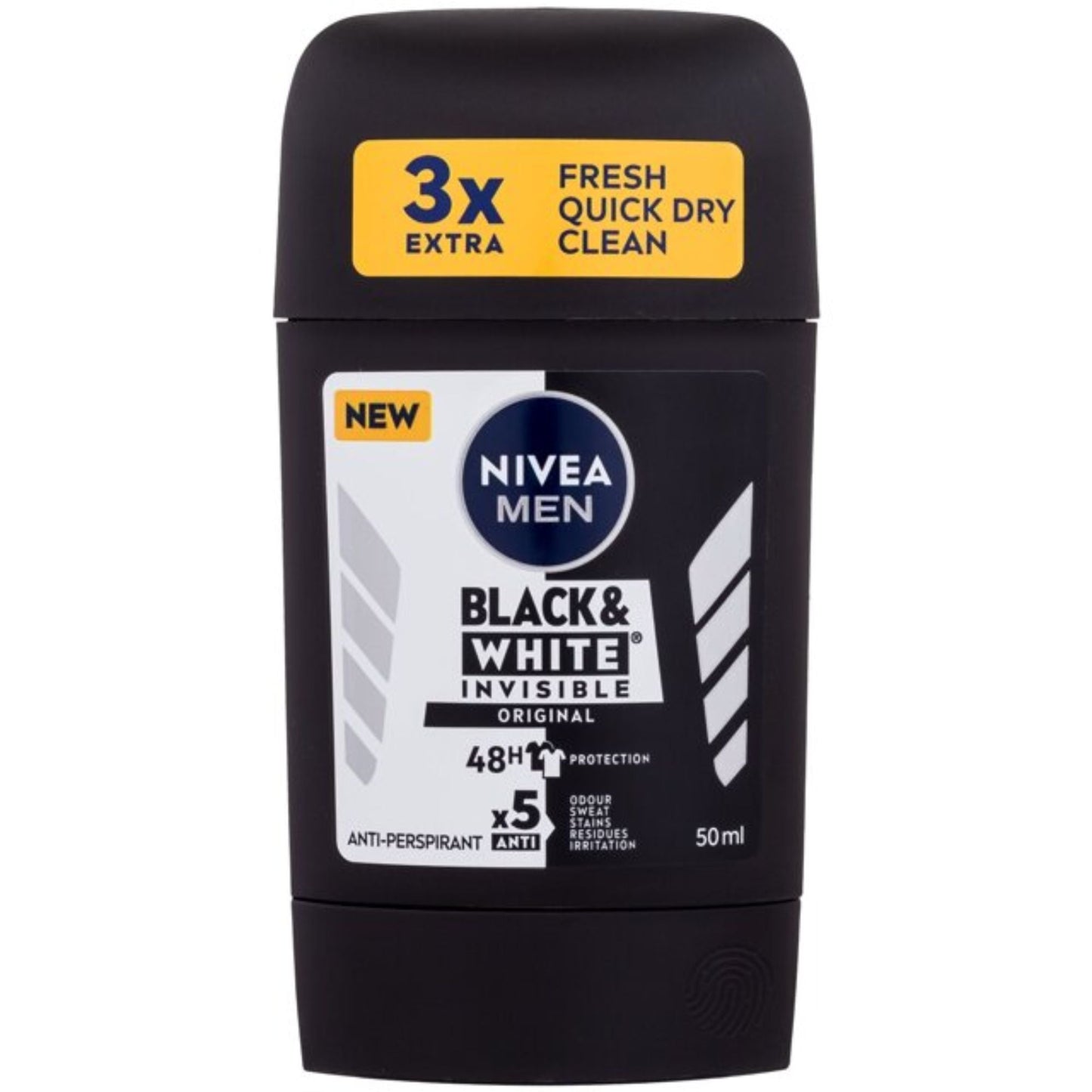 Nivea - Anti-Perspirant Stick - Deo Stick - Black & White - Invisible - Original - 50 ml / 1.7 oz