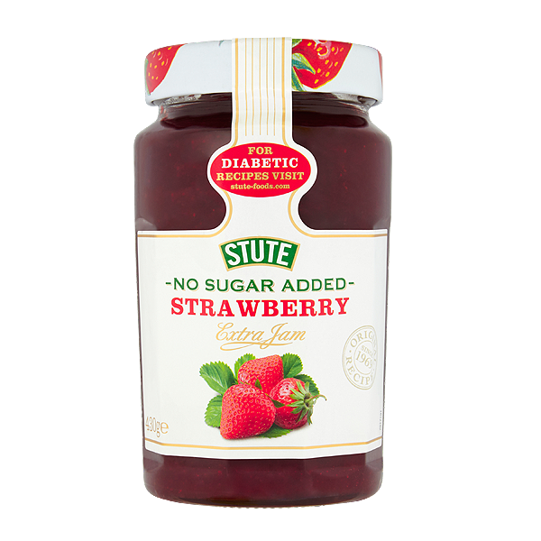 Stute - No Sugar Added - Strawberry Jam - 430 gm (UK)