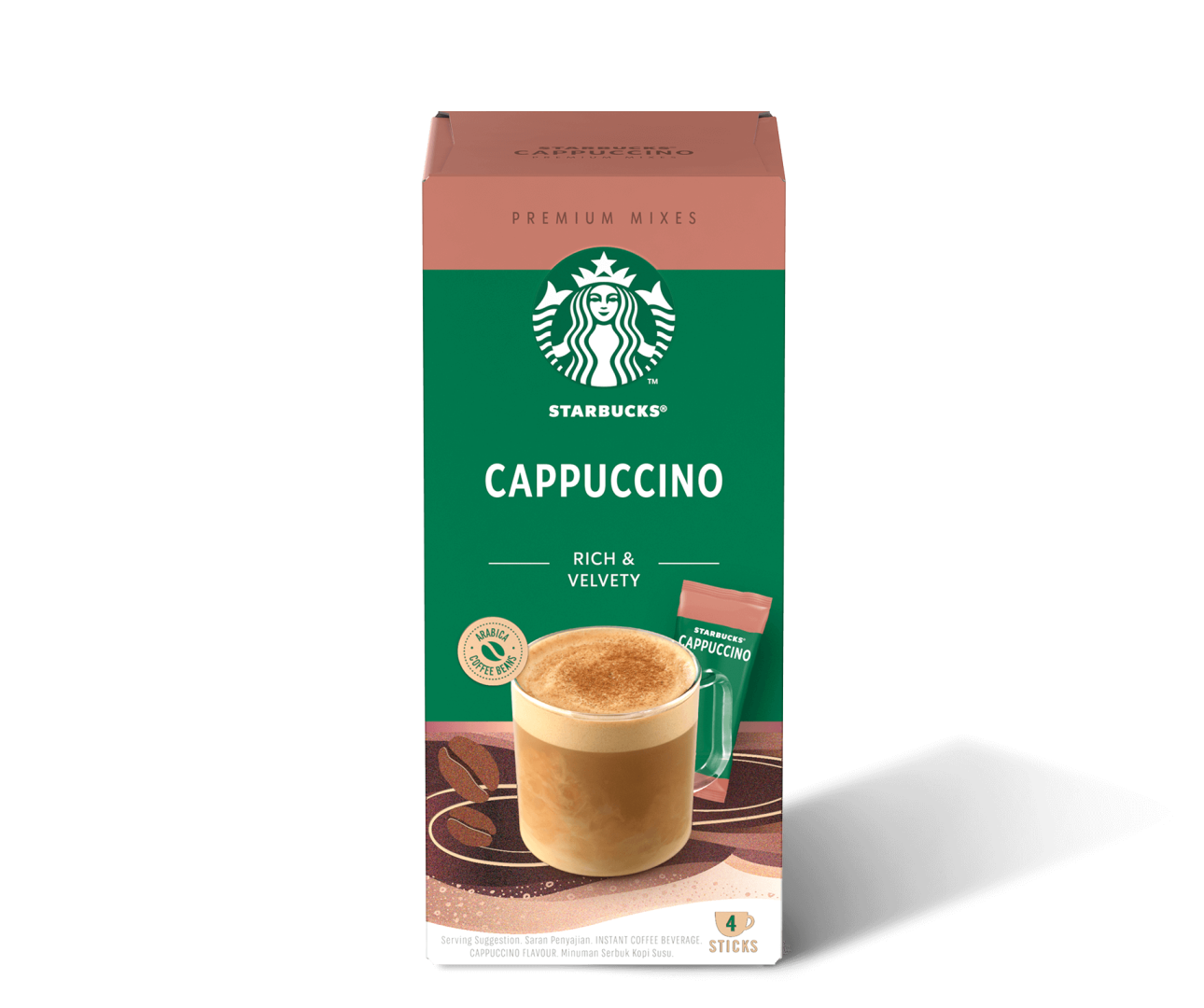 Starbucks® - Cappuccino - Premium Instant Coffee - Sachets (Imported From Turkey) - BOX (10 Sachets)