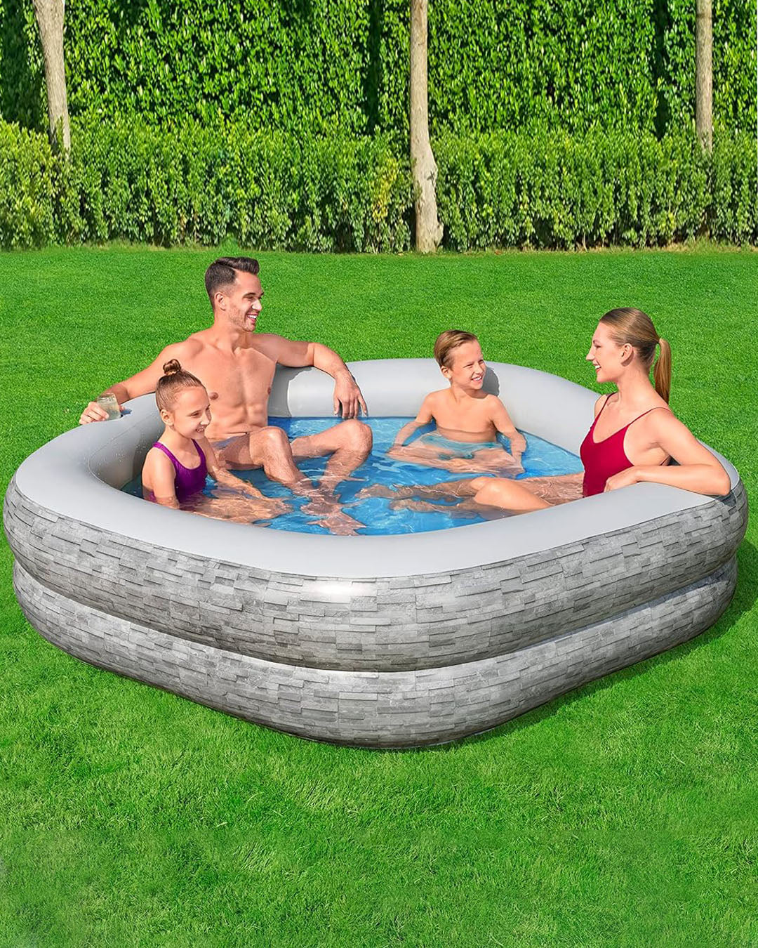 TruPrint Stone Family Pool (7 x 6.9 x 21/2.13m x 2.06m x 53cm)