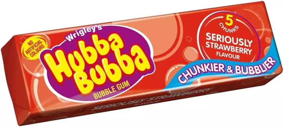 Wrigley's - Hubba Bubba - Bubble Gum - Seriously Strawberry - Box ( 20 X 35g ) - 700g