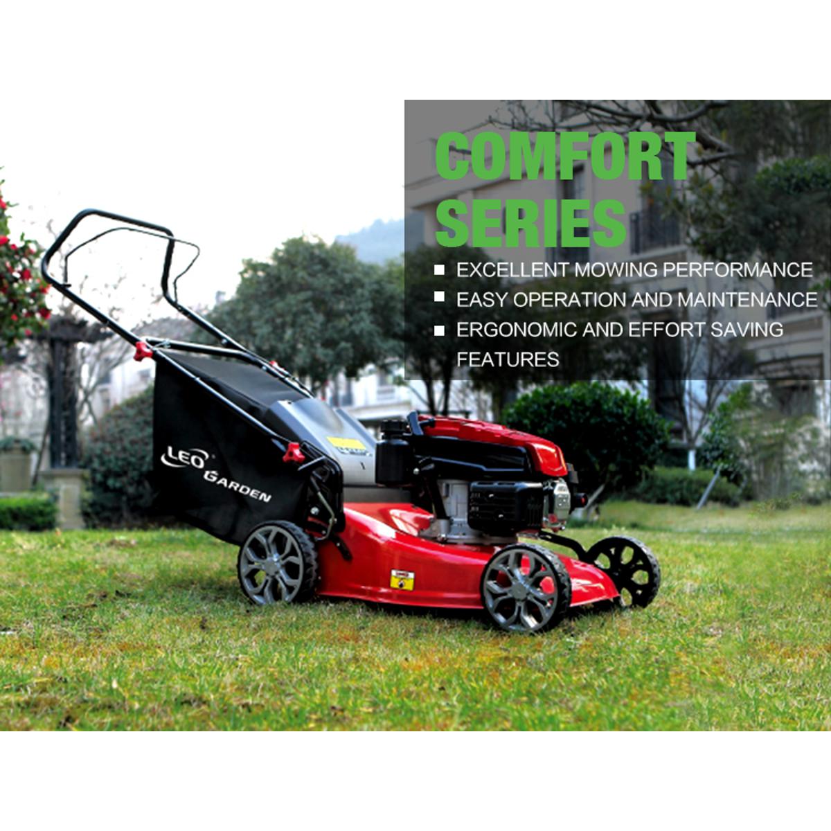 LEO - LM46-L - Garden Lawnmower - 139cc - 4HP - Petrol Engine - Self Propelled - European Standard