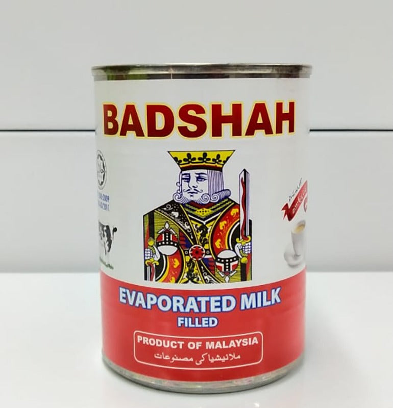 Badshah - Evaporated Milk - 390 grams - Filled Tin - Imported From Malaysia - 48 pcs