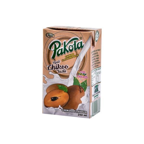Pakola - Chikoo Flavored Milk - Flavored Milk - 250mlx12 packs