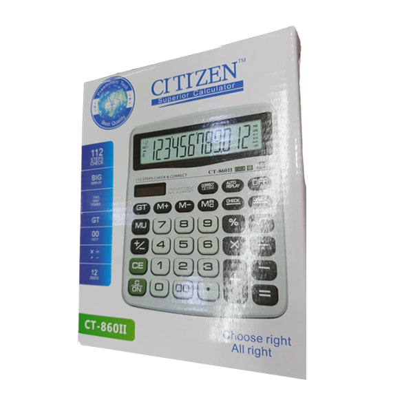 Citizen - Calculator Ct-860II - 12 Digits - Solar