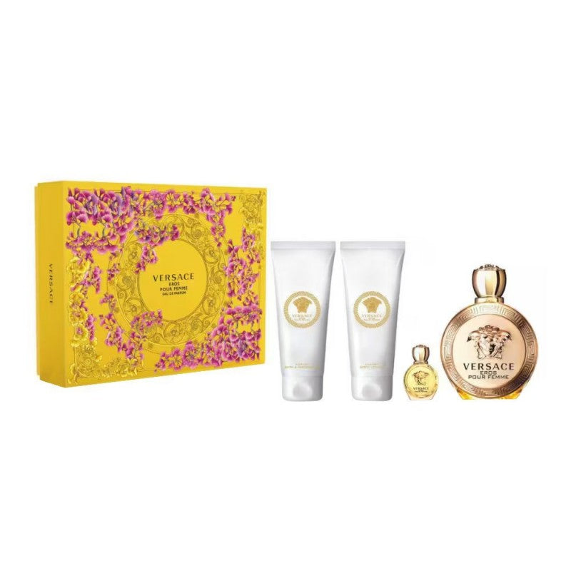 Versace - Eros Pour Femme - EDP - 100ml / - EDP - 5ml / Bath & ShowerGel 100ml / Luxury Body Lotion