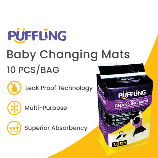 Puffling - Baby Changing Mats - Disposable - 40 x 67 cm - 10 pieces
