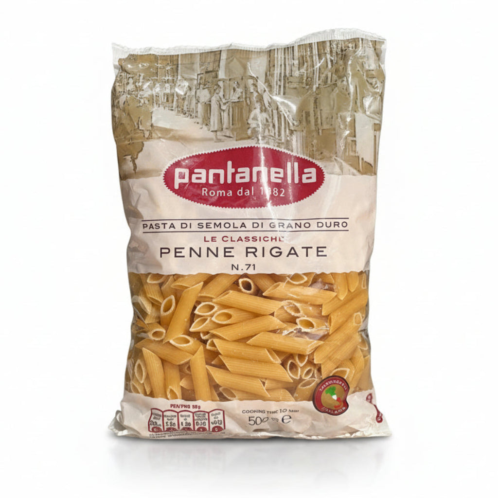 Pantanella - Penne Rigate N.71 - Le Classiche - Pasta De Semola De Grand Duro - 500g - 24 Packs
