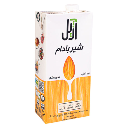 Ajil (آژیل) - Sugar Free - Almond Milk - 1 liter - شیر بادام بدون شکر آژیل 1 لیتری