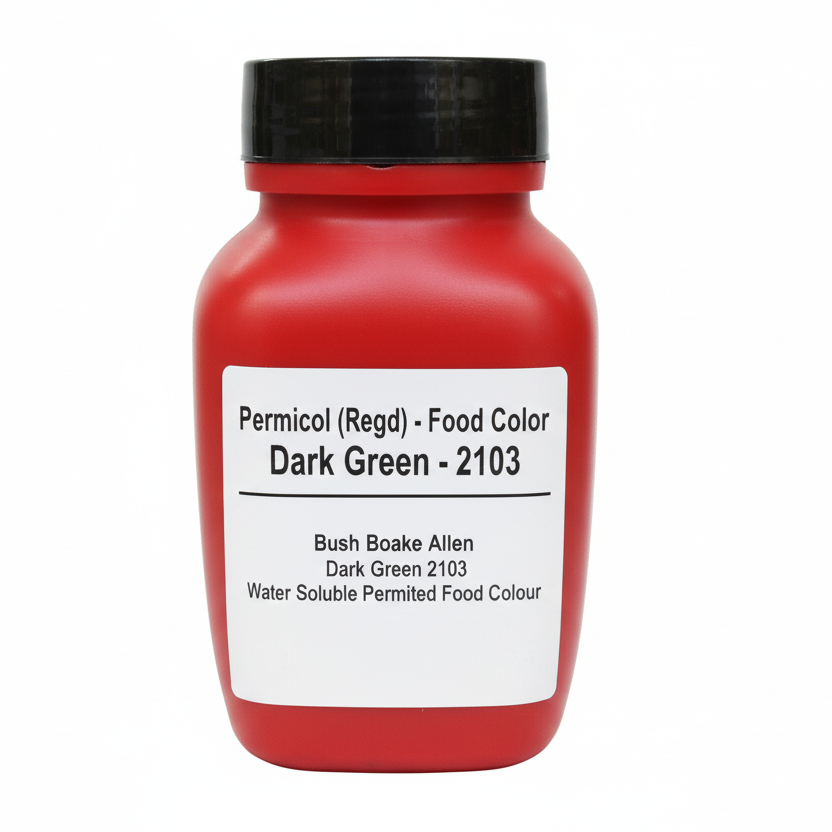 Bush Boake Allen - Dark Green 2103 -Water Soluble Permitted Food Colour - 400g