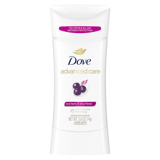 Dove - Advanced Care - Acai Berry & Lotus Flower - Antiperspirant Stick - 2.60 oz (76gm)