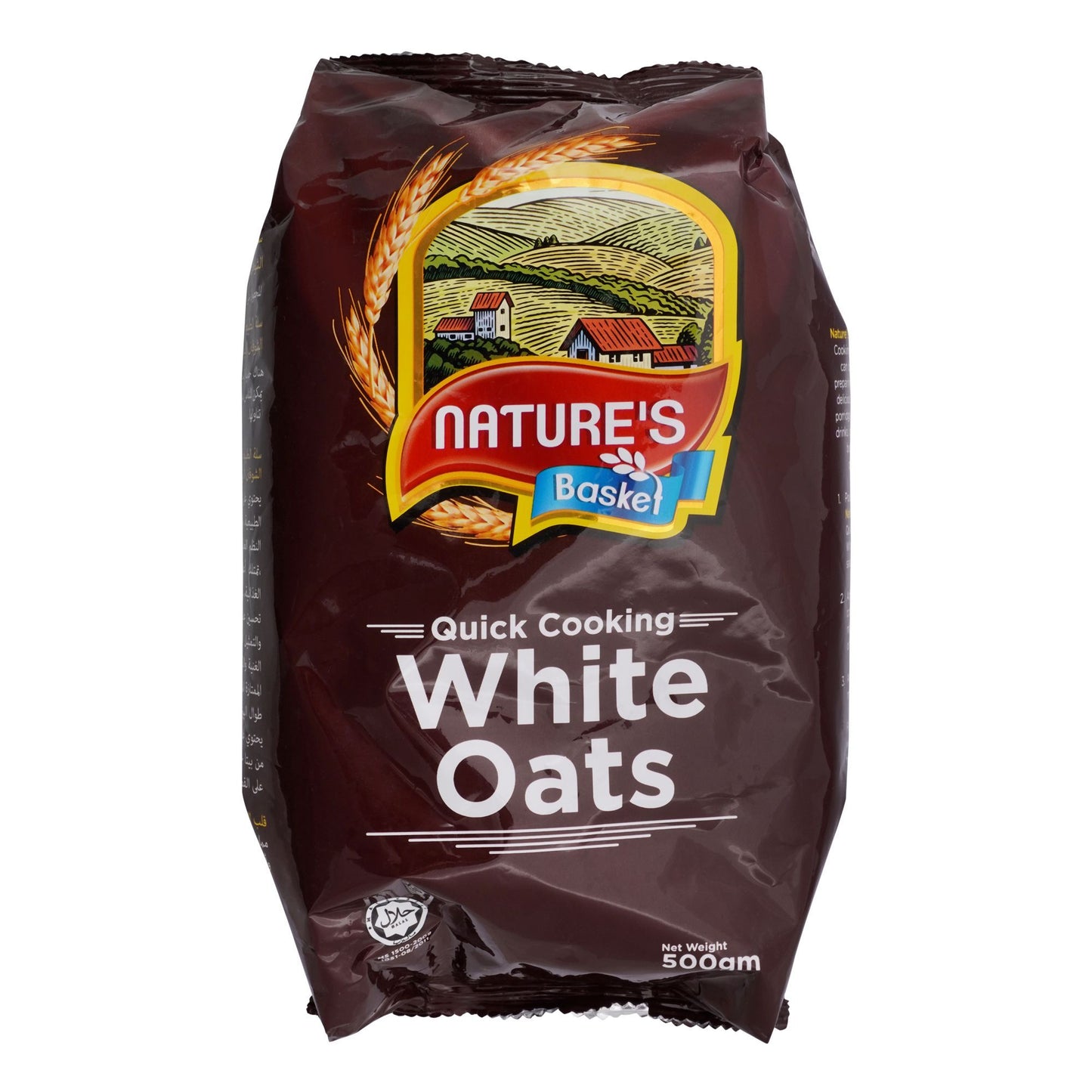 Nature's Basket - Quick Cooking - White Oats - Pouch - 500g - 4 Pcs