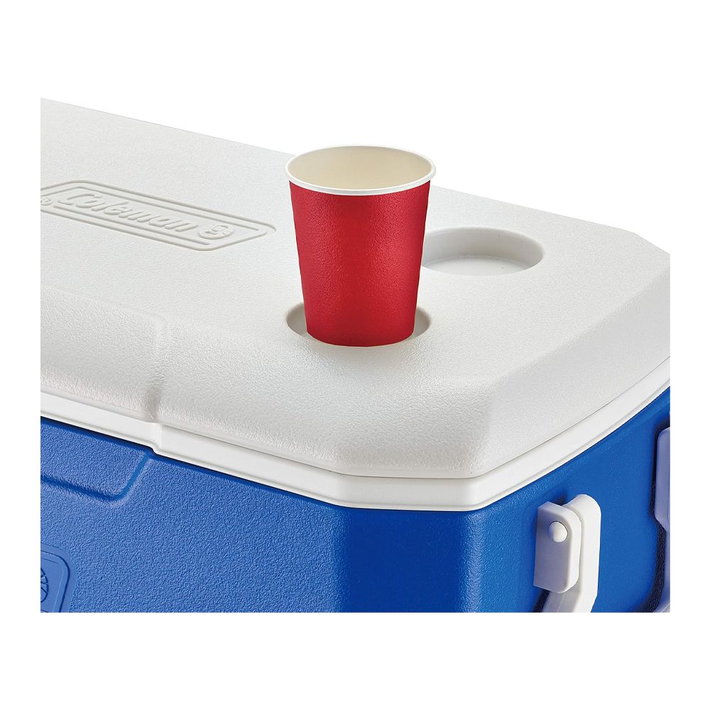 Coleman - 48 Quart Cooler, Portable Ice Box for Camping, Drinks & Picnics, Blue