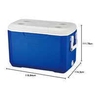 Coleman - 48 Quart Cooler, Portable Ice Box for Camping, Drinks & Picnics, Blue