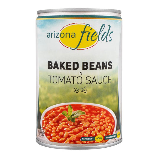 Arizona Fields - Baked Beans In Tomato Sauce, Halal - 400g - 12 Pcs