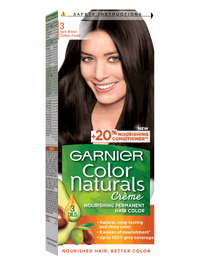 GARNIER - HAIR COLOR - Naturals Creme - 3 DARK BROWN - Chantain Fonce - 110ml (Imported)