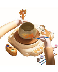 Electric Pottery Wheel Clay Set for Kids