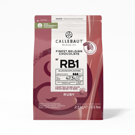 Callebaut - Finest Belgian Chocolate – RB1 - Chocolate Callets - 2.5 KG