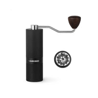 Coffee Cartel - MHW3 Bomber - Racing M1-Manual Coffee Grinder-38mm - Titanium Plated Burr, Black, Walnut Handle - G5897B