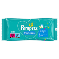 PAMPERS - Fresh Clean - 2 in 1 Gently Cleans & Protects - 52 Baby Wipes