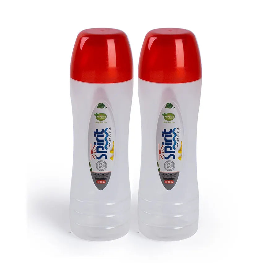 Spirit Water Bottle 2 pcs set Medium in red 1000ml