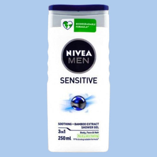 NIVEA Men - SENSITIVE - Bamboo Extract 3x1 Shower Gel  - 250 ml.