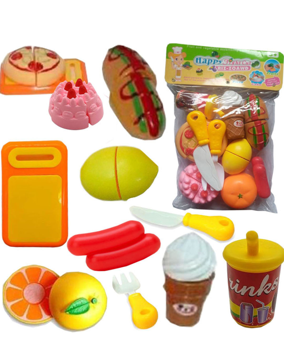 Happy Fight Cut Sliceable Fruits Cutting Play Toy Set