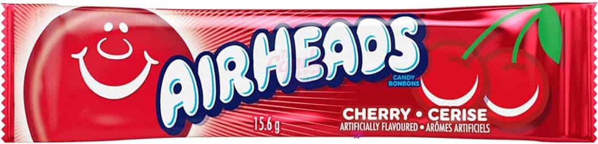 AIR HEADS - CHERRY - Chewing Gum - 15.6 gm - Crtn 24 / Each