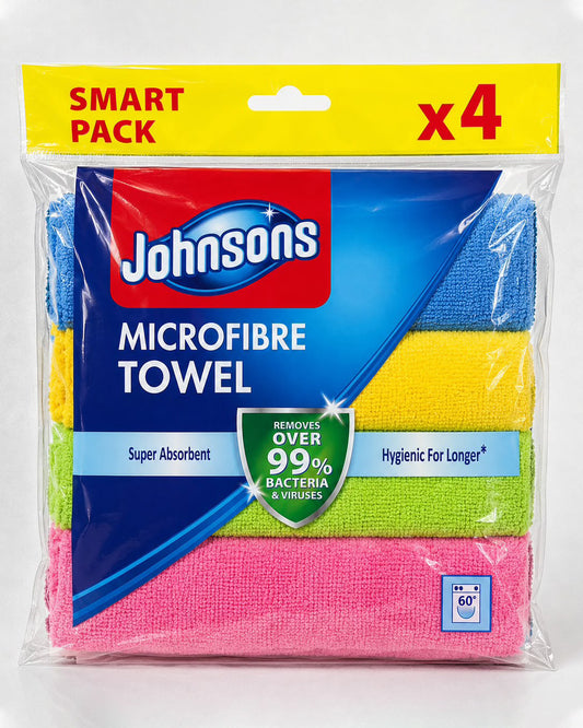Johnsons Microfibre Towels - 4 Pack