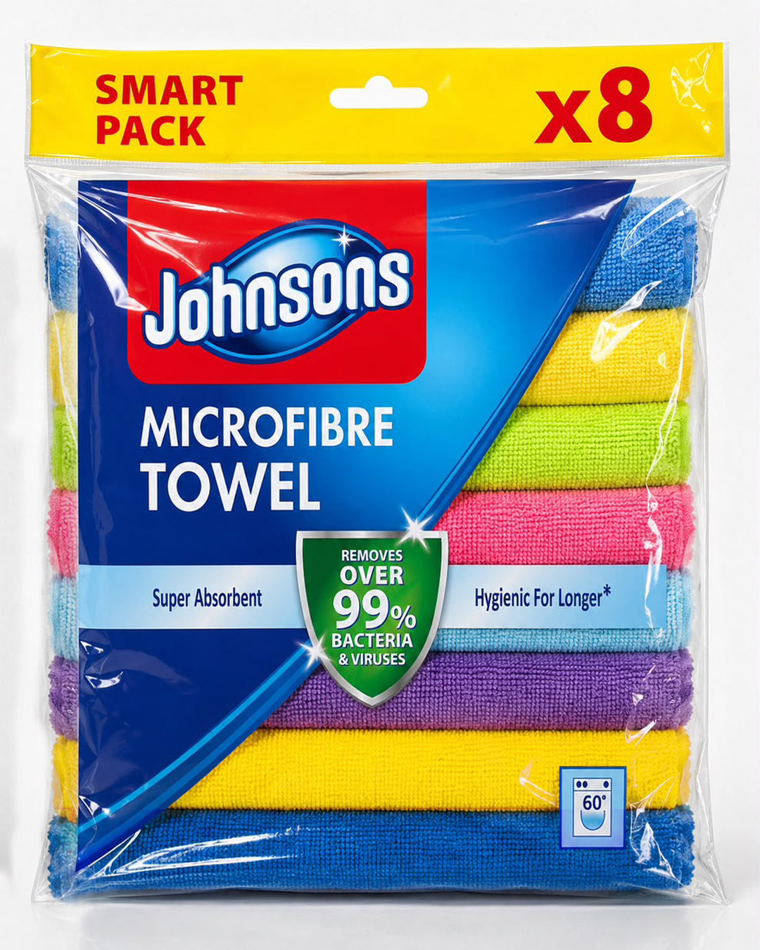 Johnsons Microfibre Towels - 8 Pack