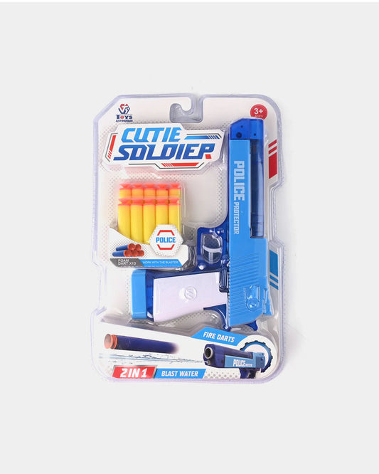 Cutie 2in1 Soldier Soft Bullet Gun  Sticky Dart Pistol Gun