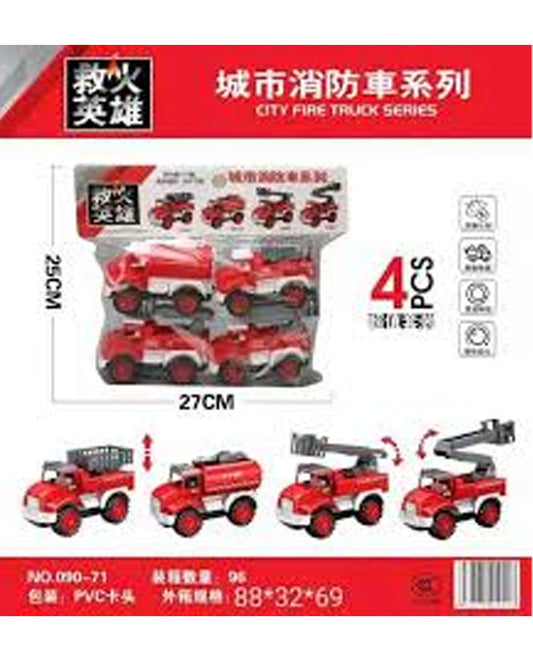 Munchkin Land 4PC Fire Truck Set for Kids