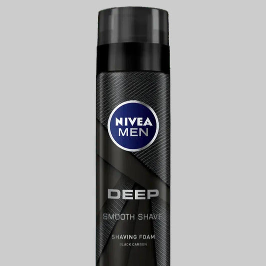 NIVEA MEN - DEEP SMOOTH SHAVE - Shaving Foam Black Carbon - (1X24) 200ml
