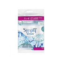 Gillette - SIMPLY VENUS - With a Touch of Aloe - 2 Blades Disposable Razors - 12 Piece Pack