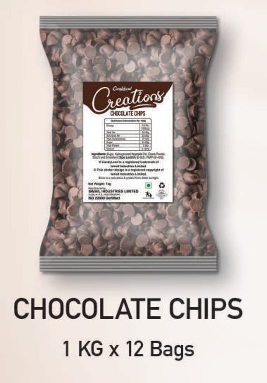 Candyland Creations - Chocolate Chips - Premium - 1 KG x 12 Packs
